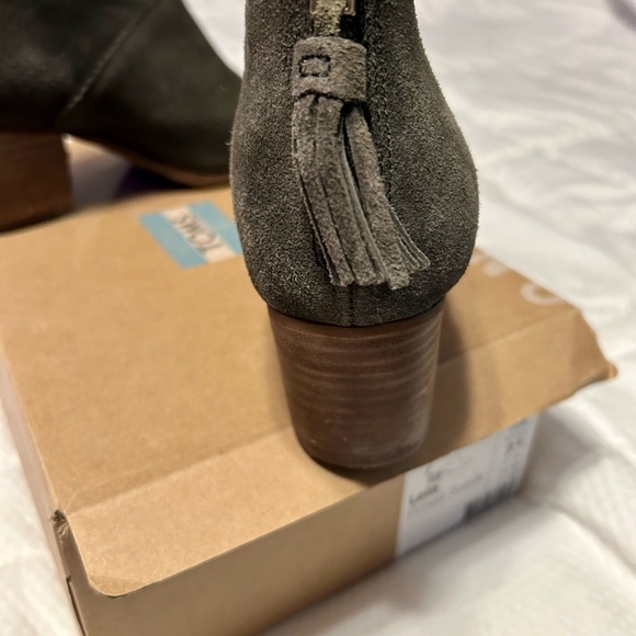 Toms Leila Forest Suede Booties size 7.5 - Picture 7 of 7